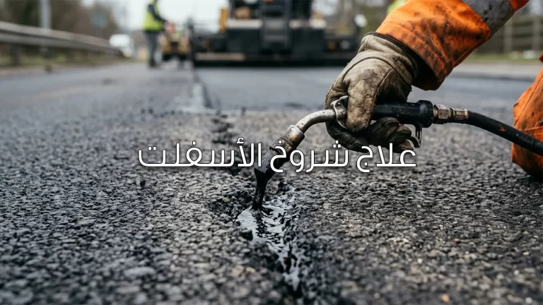 علاج شروخ الأسفلت