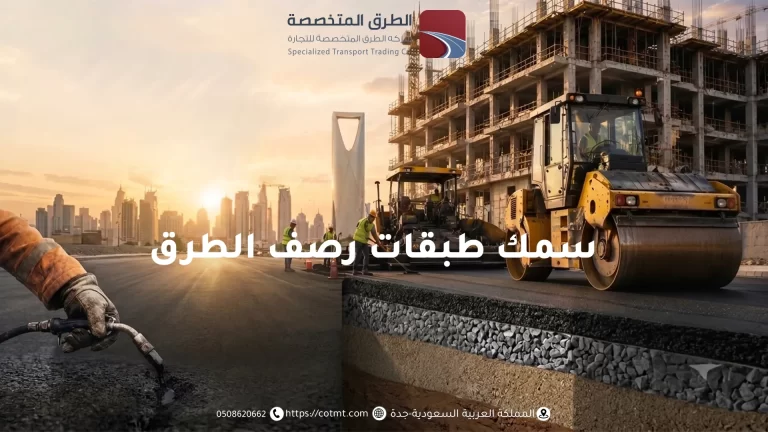 سمك طبقات رصف الطرق